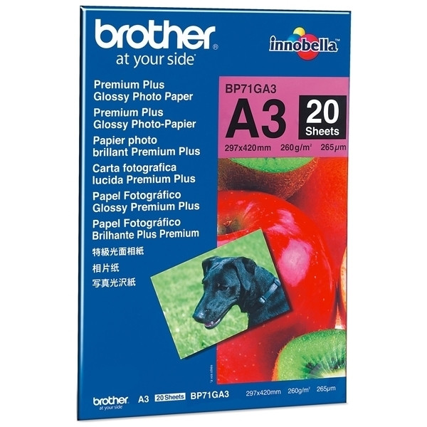 Brother BP71GA3 plus glossy fotopapier A3 260 grams (20 123inkt.nl