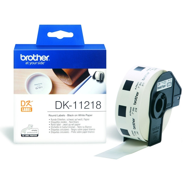 Brother DK-11218 rond label wit (origineel) DK11218 080718 - 1
