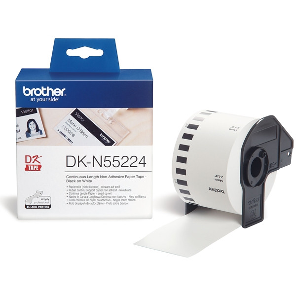 Brother DK-N55224 niet klevende papiertape wit (origineel) DKN55224 080740 - 1