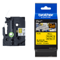 Brother FLe-6511 vlagtape zwart op geel 21 mm (origineel) FLE6511 350556