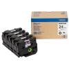 Brother HGe-251V5 hoge resolutie tape zwart op wit 24 mm 5 stuks (origineel)