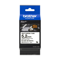 Brother HSe-211E krimpkous tape zwart op wit 6 mm (origineel) HSE211E 350600