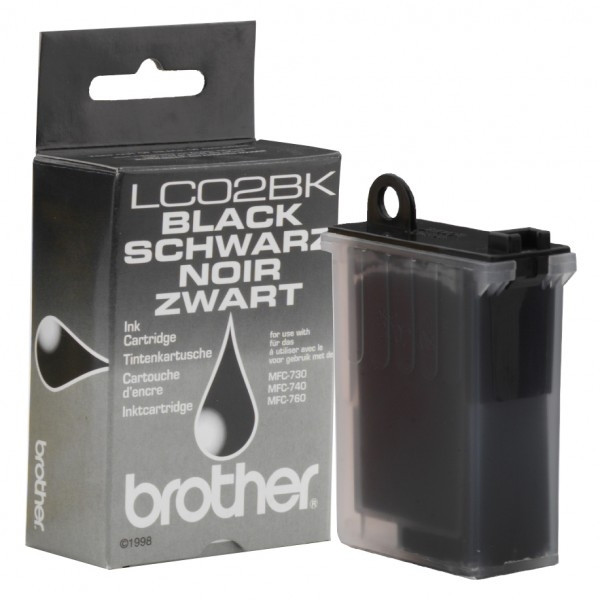 Brother LC-02BK inktcartridge zwart (origineel) LC02BK 028509 - 1