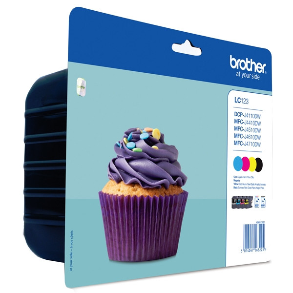Brother LC-123VALBP multipack zwart + 3 kleuren (origineel) LC-123VALBP LC123VALBP LC123VALBPDR 029110 - 1