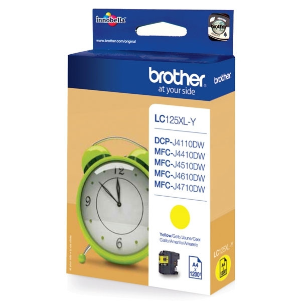 Brother LC-125XLY inktcartridge geel hoge capaciteit (origineel) LC-125XLY 029104 - 1