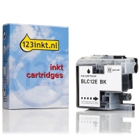 Brother LC-12EBK inktcartridge zwart (123inkt huismerk) LC12EBKC 028935
