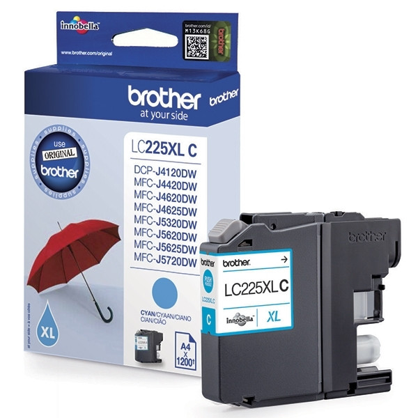 Brother LC-225XLC inktcartridge cyaan hoge capaciteit (origineel) LC-225XLC 029150 - 