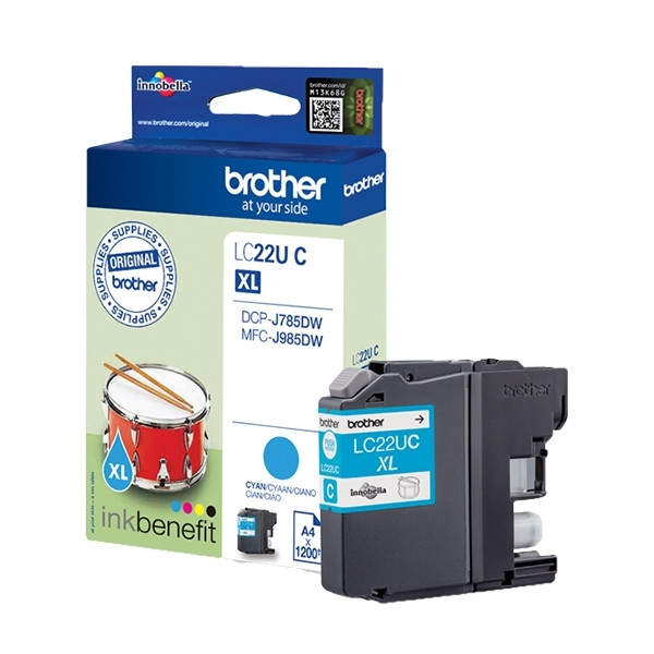 Brother LC-22UC XL inktcartridge cyaan (origineel) LC-22UC 350030 - 1