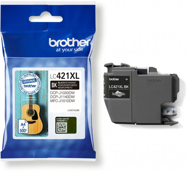 Brother LC-421XLBK inktcartridge zwart hoge capaciteit (origineel) LC-421XLBK 904249 - 1