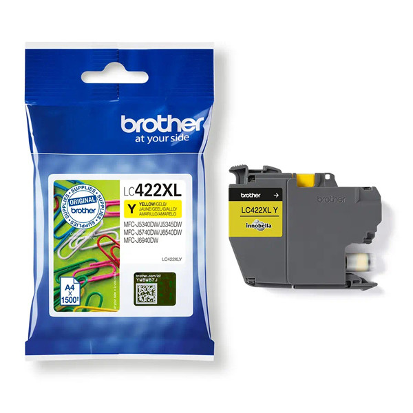 Brother LC-422XLY inktcartridge geel hoge capaciteit (origineel) LC-422XLY 051318 - 1