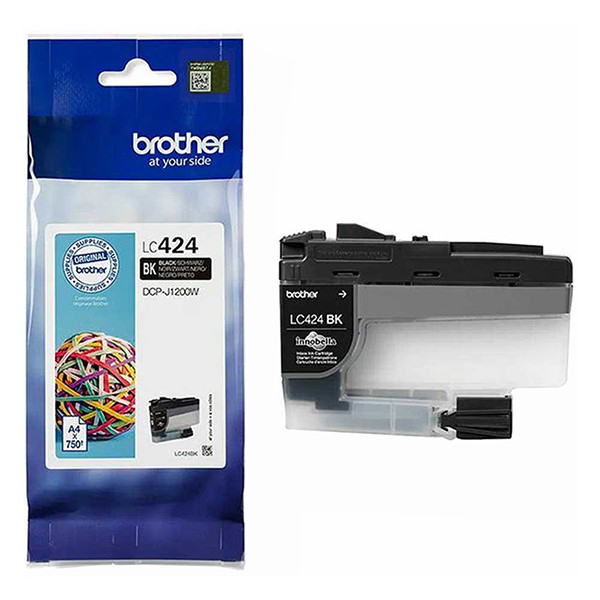 Brother LC-424BK inktcartridge zwart (origineel) LC424BK 051266 - 1