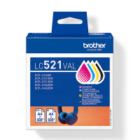 Brother LC-521VAL multipack zwart + 3 kleuren (origineel) LC521VAL 051478
