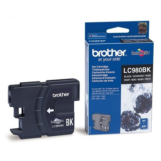 Brother LC-980BK inktcartridge zwart (origineel) LC980BK 028868 - 1