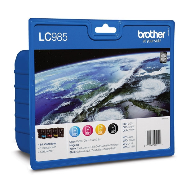 Brother LC-985VALBP multipack zwart + 3 kleuren (origineel) LC985VALBP LC985VALBPDR 029079 - 1