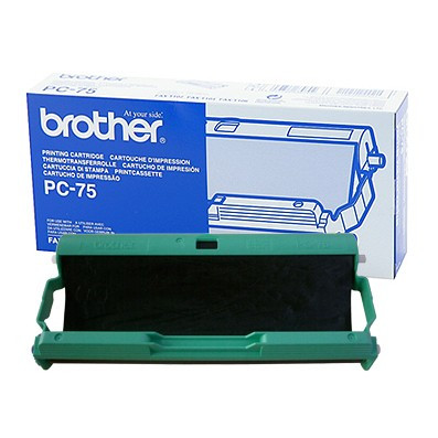 Brother PC-75 printcassette met donorrol zwart (origineel) PC75 029860 - 1