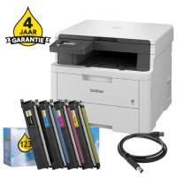 Printer bundel: Brother DCP-L3520CDWE + TN-248 huismerk toner multipack + USB-kabel 2m + 4 jaar garantie 834019