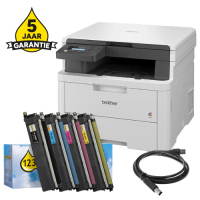 Printer bundel: Brother DCP-L3520CDWE + TN-248 huismerk toner multipack + USB-kabel 2m + 5 jaar garantie 834032