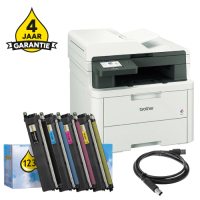 Printer bundel: Brother DCP-L3560CDW + TN-248 huismerk toner multipack + USB-kabel 2m + 4 jaar garantie 834028