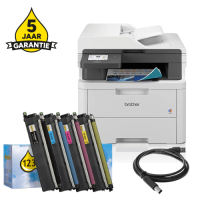Printer bundel: Brother DCP-L3560CDW + TN-248 huismerk toner multipack + USB-kabel 2m + 5 jaar garantie 834041