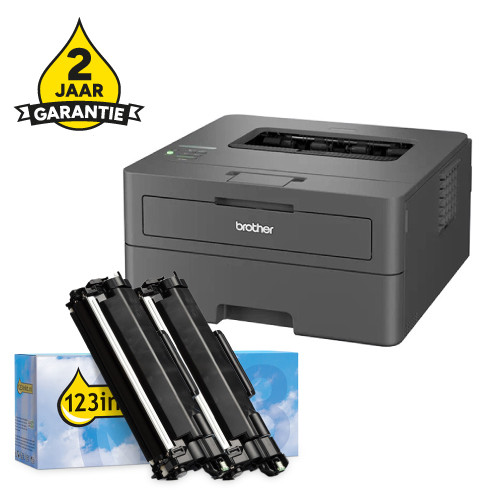 Printer bundel: Brother HL-L2400DWE + TN-2510XL huismerk toner multipack 834012 - 1