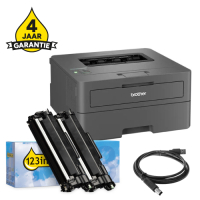 Printer bundel: Brother HL-L2445DW + TN-2510XL huismerk toner multipack + USB-kabel 2m + 4 jaar garantie 834027