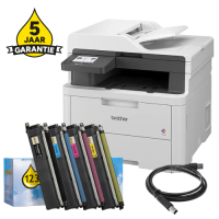 Printer bundel: Brother MFC-L3740CDWE + TN-248 huismerk toner multipack + USB-kabel 2m + 5 jaar garantie 834039
