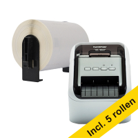 Brother QL-800 labelprinter + 5 adreslabel rollen 833467