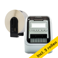 Brother QL-820NWBc labelprinter met wifi + 5 adreslabel rollen 833465