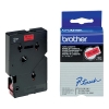 Brother TC-401 'extreme' tape zwart op rood 12 mm (origineel)