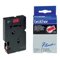 Brother TC-401 'extreme' tape zwart op rood 12 mm (origineel) TC-401 088846