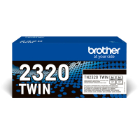 Brother TN-2320BK toner zwart dubbelpak (origineel) TN2320TWIN 051330