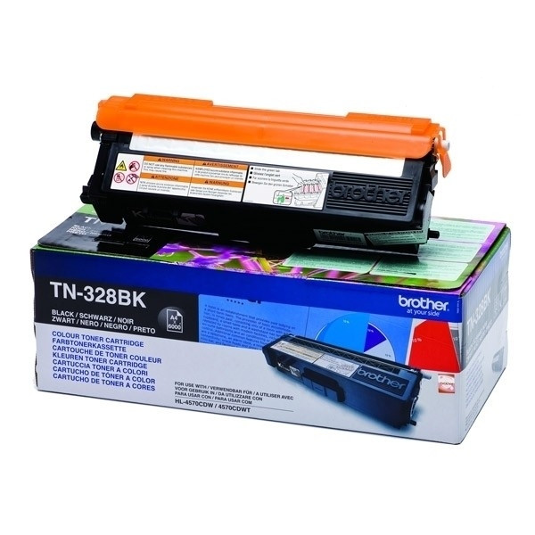 Brother TN-328BK toner zwart extra hoge capaciteit (origineel) TN328BK 901715 - 1