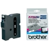 Brother TX-241 'extreme' tape zwart op wit, glanzend 18 mm (origineel)