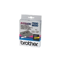 Brother TX-611 'extreme' tape zwart op geel, glanzend 6 mm (origineel) TX611 080270