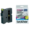 Brother TX-651 'extreme' tape zwart op geel, glanzend 24 mm (origineel)