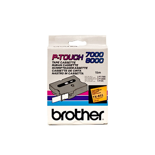 Brother TX-B51 'extreme' tape zwart op neon-oranje, glanzend 24 mm (origineel) TXB51 080288 - 1