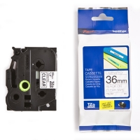 Brother TZe-161 tape zwart op transparant 36 mm (origineel) TZe161 080440