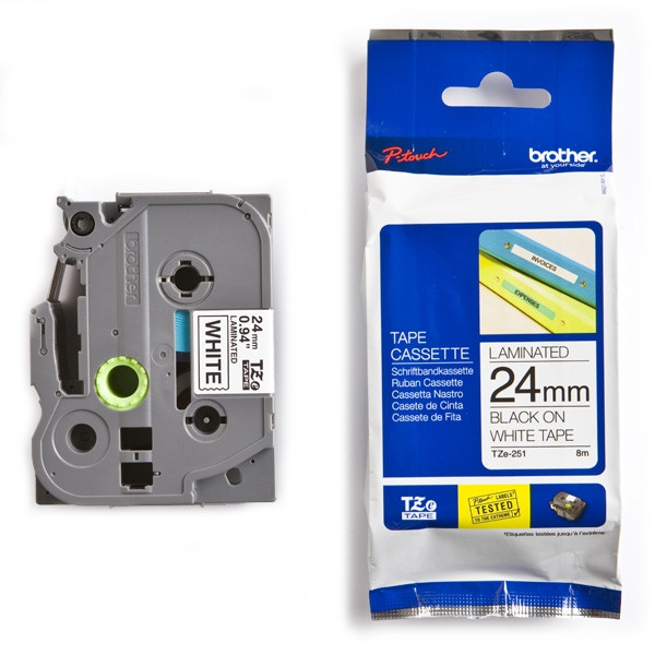 Brother TZe-251 tape zwart op wit 24 mm (origineel) 903491 - 1