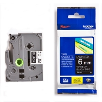 Brother TZe-315 tape wit op zwart 6 mm (origineel) 904062