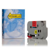 Brother TZe-451 tape zwart op rood 24 mm (123inkt huismerk) TZe451C 080475