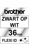 Brother TZe-FX161 Flexi ID tape zwart op transparant 36 mm (origineel) 080810 - 1