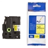 Brother TZe-FX661 Flexi ID tape zwart op geel 36 mm (origineel) 080834 - 1