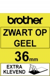 Brother TZe-S661 extra klevend tape zwart op geel 36 mm (origineel) 080690 - 1
