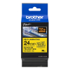 Brother TZe-SL651 zelflaminerend tape zwart op geel 24 mm (origineel)