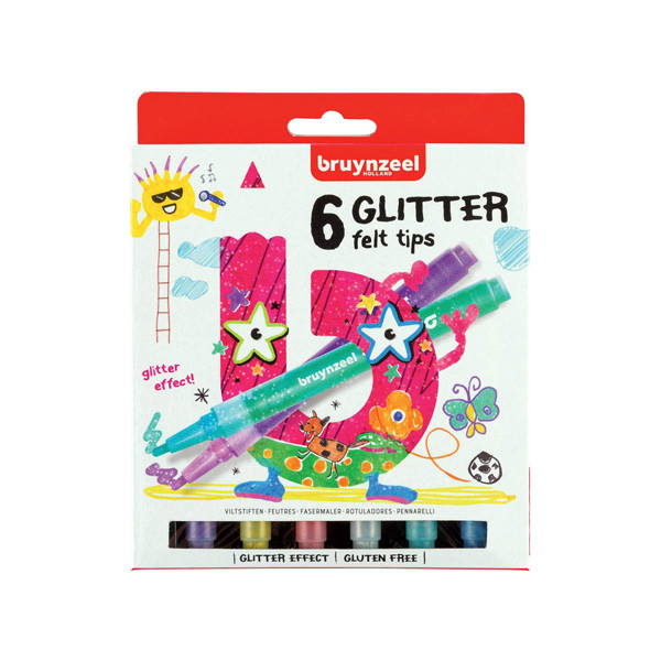 Bruynzeel Kids Glitter viltstiften (6 stuks) 60126006 231006 - 1