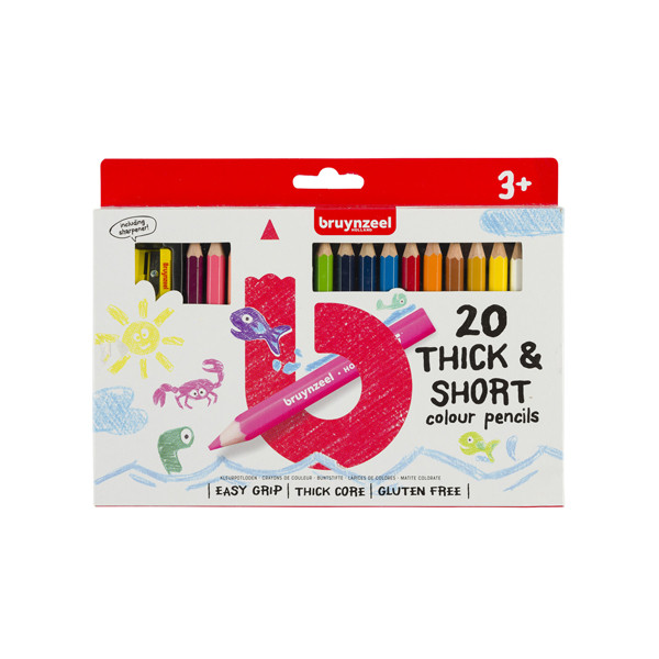Bruynzeel Kids Thick & Short kleurpotloden (20 stuks) 60112020 231003 - 1