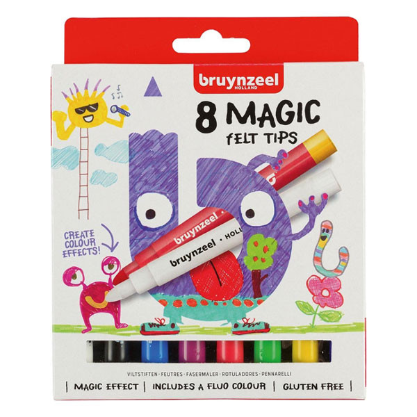 Bruynzeel Kids magische viltstiften (8 stuks) 60126008 231011 - 1