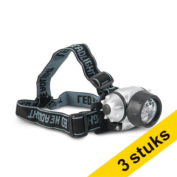 Aanbieding: 3x Busters Led 7 hoofdlamp voor veiligheidshelm SBU00065 - 1