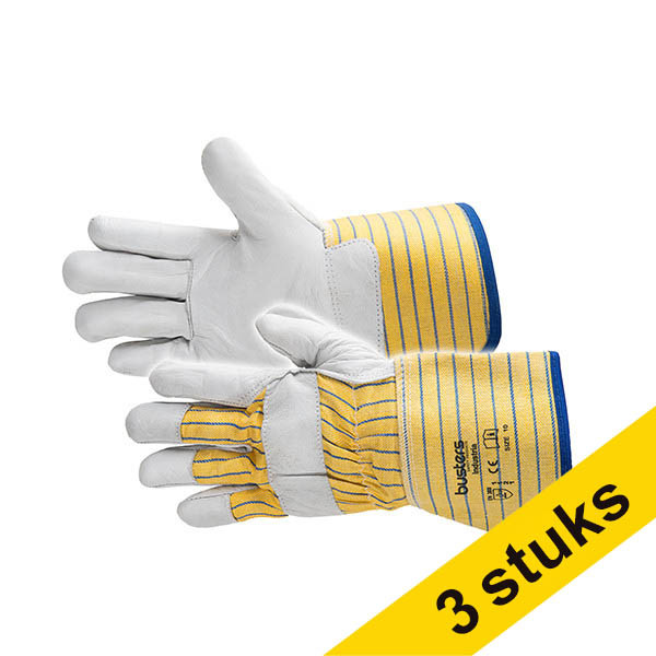 Aanbieding: 3x Busters werkhandschoen leder maat XL (1 paar) SBU00082 - 1