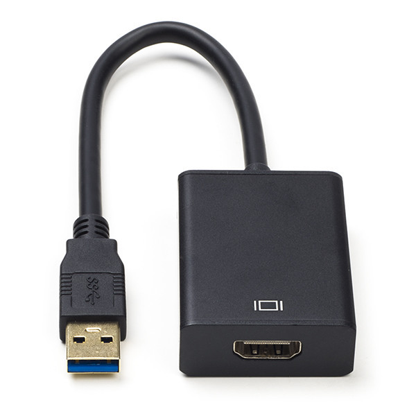 Cablexpert USB-A naar HDMI adapter zwart (0,15 meter) K070601011 Cablexpert USB-A naar HDMI adapter zwart (0,15 meter) K070601011 - 1